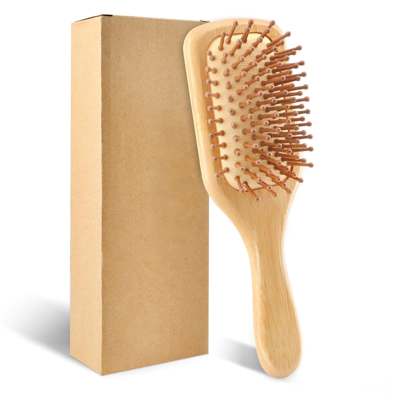 Bamboo Hair Brush - Airbag scalp massage head brush, bamboo