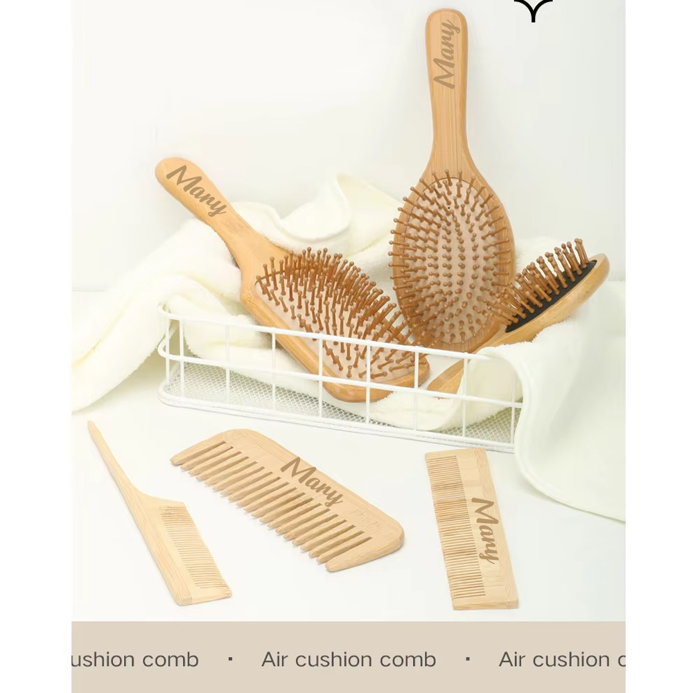 Personalize Custom Wood Air Cu - Bamboo Hair Brush 评论和价格