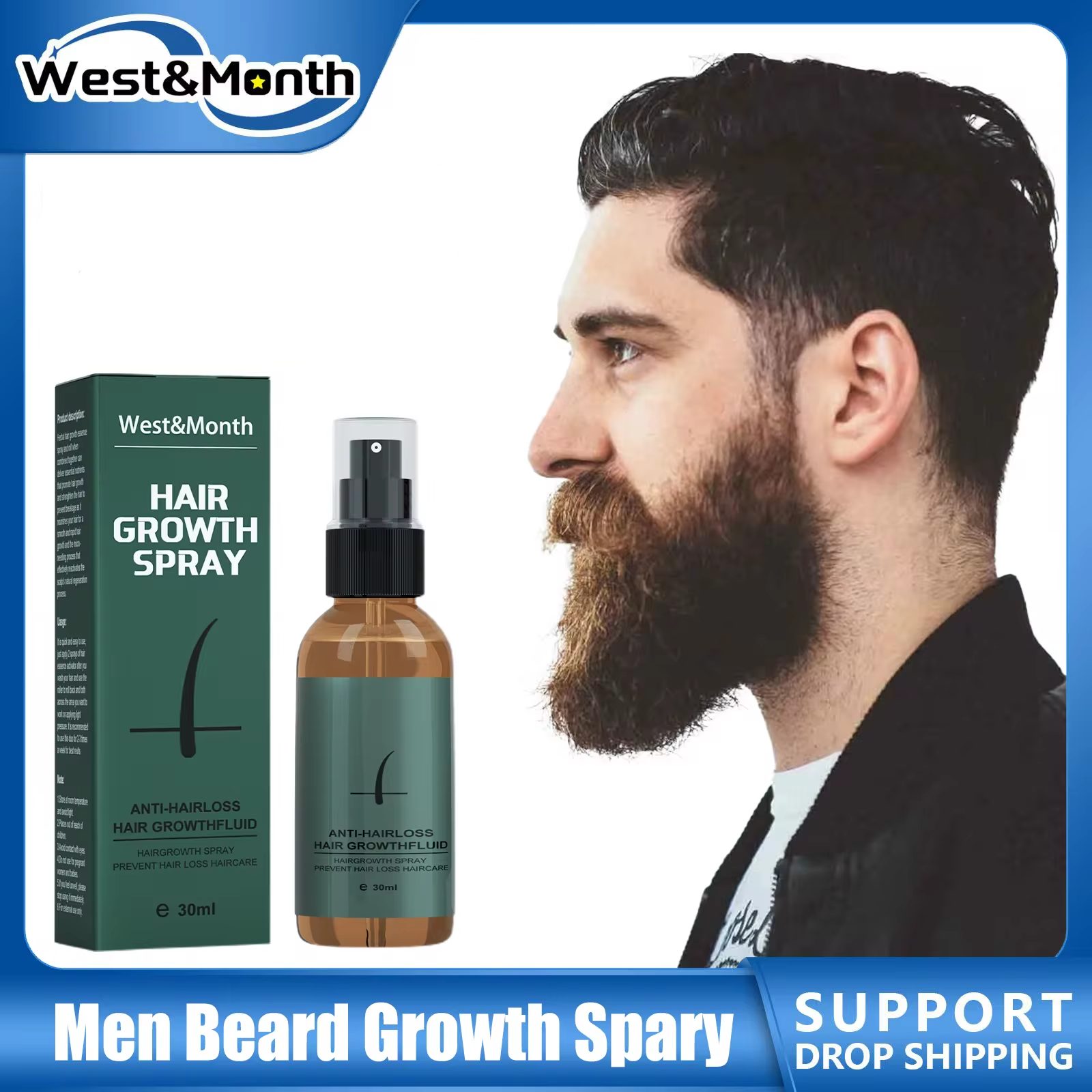 Natural Men Beard Growth Rolle - Hair Care Essential Oil Atomizing 评论和价格