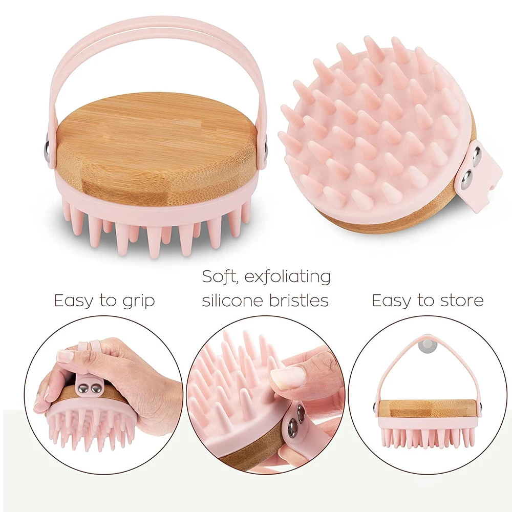 New Scalp Massager Shampoo Bru - Bamboo Hair Brush 评论和价格