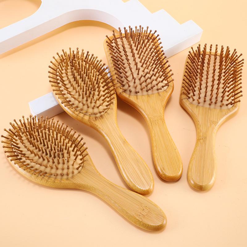 {MAX-66} Natural Bamboo Paddle - Bamboo Hair Brush 评论和价格