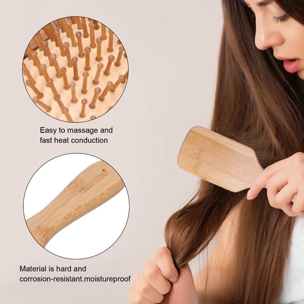 Gentle Bamboo Hairbrush Bamboo - Bamboo Hair Brush 评论和价格