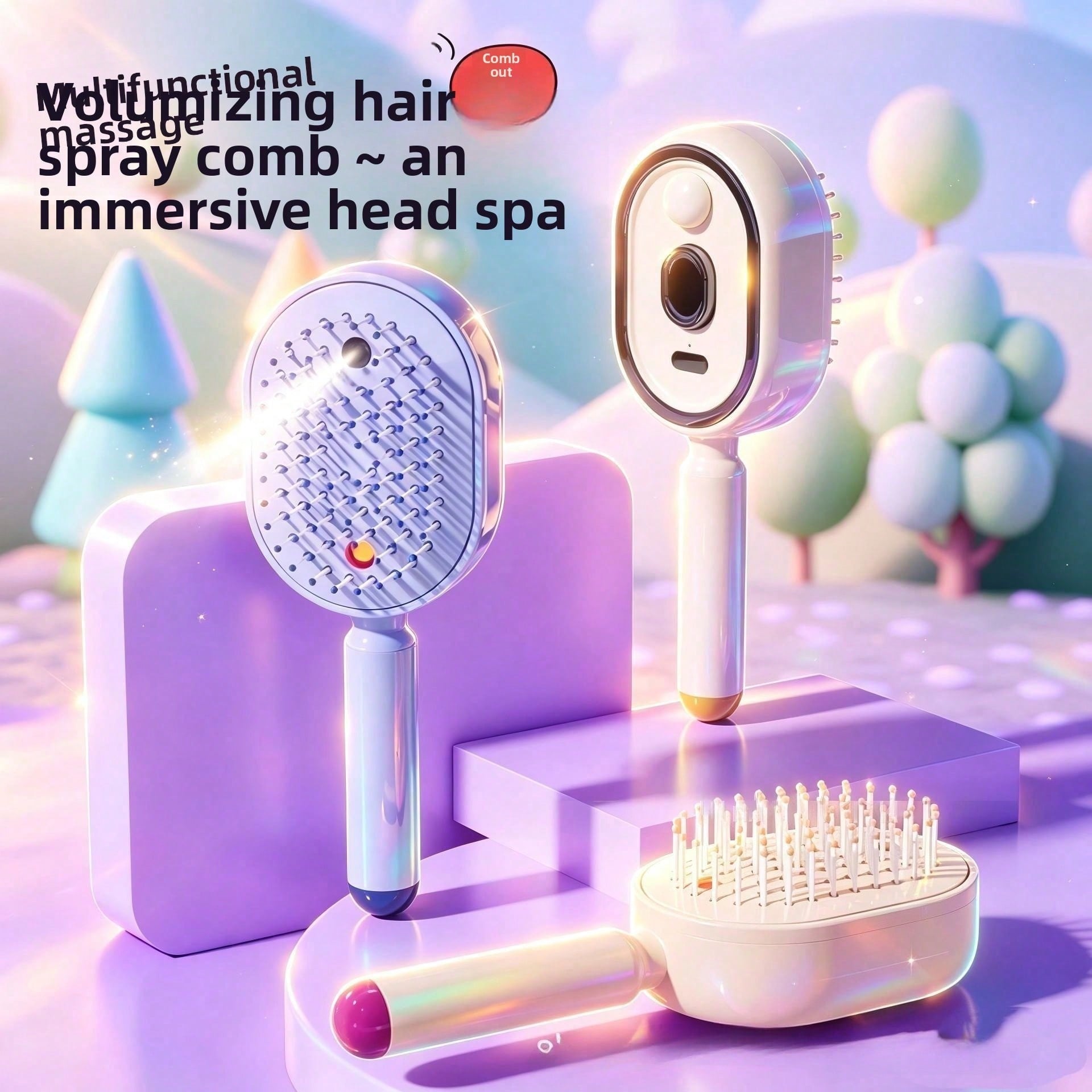 Electric Spray Airbag Massage  - Hair Care Essential Oil Atomizing 评论和价格
