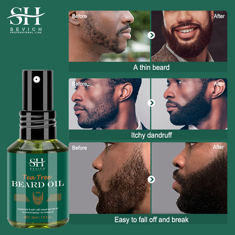 Tea Tree Beard Oil Set For Men - Hair Care Natural Products 评论和价格