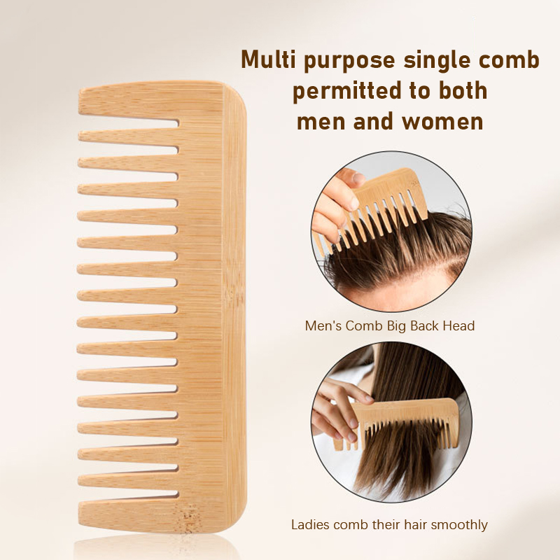 Bamboo Wide Tooth Comb Hair Br - Bamboo Hair Brush 评论和价格