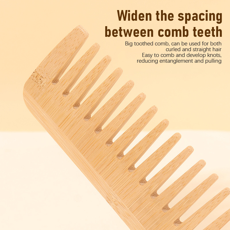 Bamboo Wide Tooth Comb Hair Br - Bamboo Hair Brush 评论和价格
