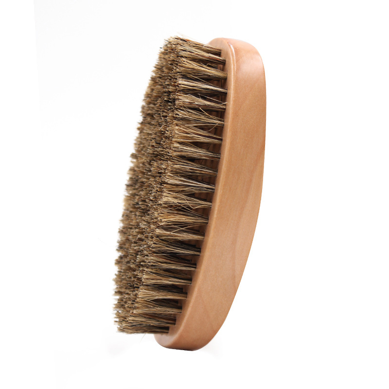 Natural Boar Bristle Beard Bru - Bamboo Hair Brush 评论和价格