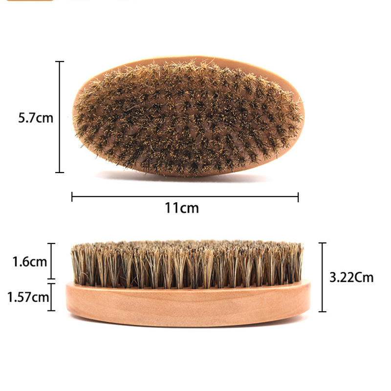 Natural Boar Bristle Beard Bru - Bamboo Hair Brush 评论和价格