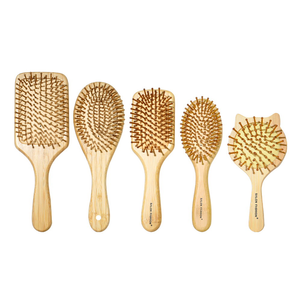 Cute Cat Wooden Comb Bamboo Ma - Bamboo Hair Brush 评论和价格