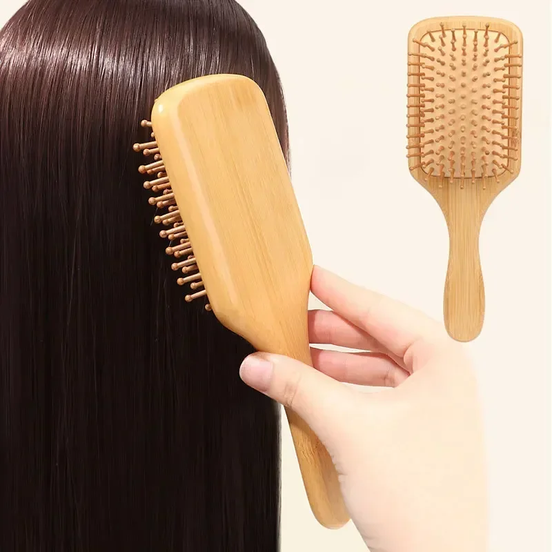 Premium Wooden Bamboo Scalp Ma - Bamboo Hair Brush 评论和价格