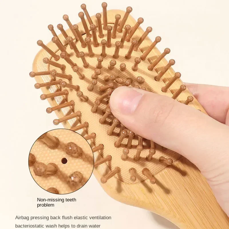 Premium Wooden Bamboo Scalp Ma - Bamboo Hair Brush 评论和价格