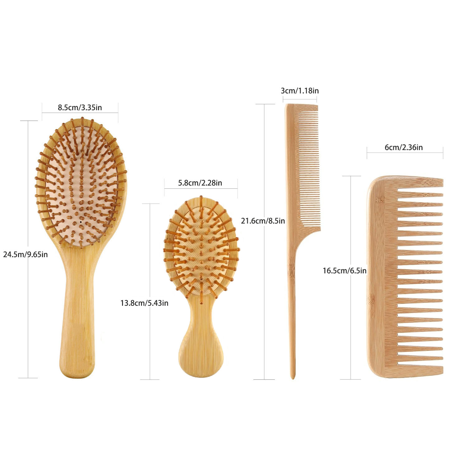 Bamboo Hair Brush Comb Set for - Bamboo Hair Brush 评论和价格